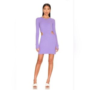 Michael Lauren Lucan Long Sleeve Dress in Deep Lavender ~ Small (NEW WITH TAGS)